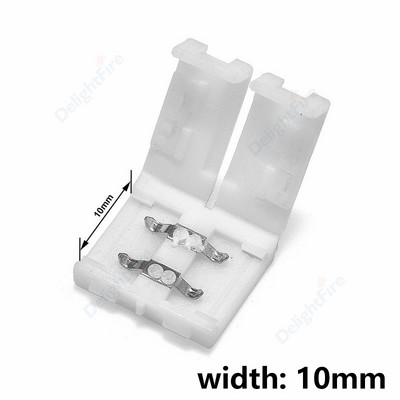 5/10 gab. LED lentes savienotājs 2 kontaktu LED sloksnes piederumi, savienotāji 8/10 mm, piemēroti 2835 3528 5050 5730 5630 SMD LED lentei