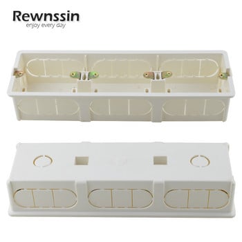 Rewnssin Triple Socket Power Junction Box, Αξεσουάρ εσωτερικής ηλεκτρικής εγκατάστασης τοίχου, 258 Τύπος πίσω κουτί τοποθέτησης κασέτας