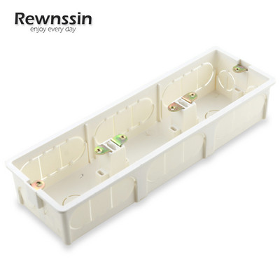 Rewnssin Triple Socket Power Junction Box, Αξεσουάρ εσωτερικής ηλεκτρικής εγκατάστασης τοίχου, 258 Τύπος πίσω κουτί τοποθέτησης κασέτας