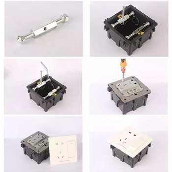 21 τεμ/σετ Τύπος 86/118 Πρίζα διακόπτη Dark Box Repair Cassette Screws Ράβδος στήριξης Διακόπτες επιτοίχιας βάσης Κιβώτιο εργαλείων επισκευής
