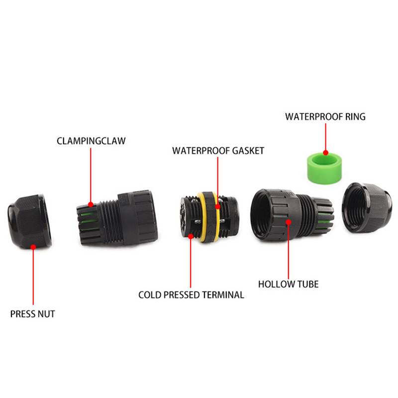 M16 IP68 Vodootporni konektor 2 pinski 3 pinski električni terminalni adapter Žičani konektor Vijčani konektor bez lemljenja za LED svjetlo