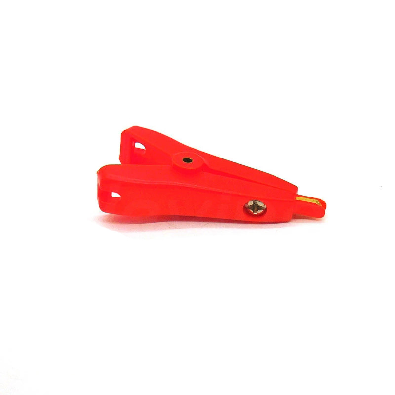 5A plakana vara krokodila skava, 53 mm LCR Kelvina klips, pozitīvā un negatīvā divpakāpju testa skava, melna sarkana