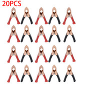 2/10/20gab 75 mm automašīnas aligatora skavas savienotājs akumulatora skavas Krokodilu klipsi akumulatora pārbaudes vadu skavas Aligatora skavas savienotājs