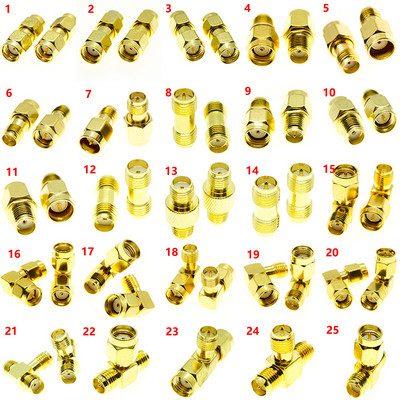 SMA към SMA конектор мъжки женски RP SMA към SMA мъжки RPSMA прав прав ъгъл 3-посочен RF адаптер конвертор