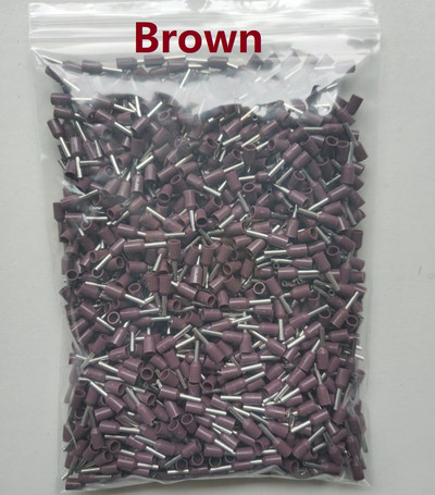 10/20/100PCS E1508 E2508 E4009 E10-12 E50-201.5mm²~50mm² Izolirane ferule Kabelska papučica Žica Konektor Krimp terminalni krajnji blok