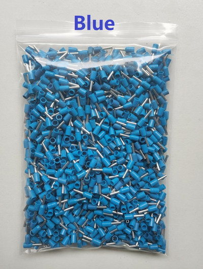 10/20/100PCS E1508 E2508 E4009 E10-12 E50-201.5mm²~50mm² Izolirane ferule Kabelska papučica Žica Konektor Krimp terminalni krajnji blok