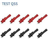 QSS 10PCS izolacijskih krokodilskih stezaljki s metalnom utičnicom od 2 mm u obliku krokodila, ispitna stezaljka za sondu Q.60009