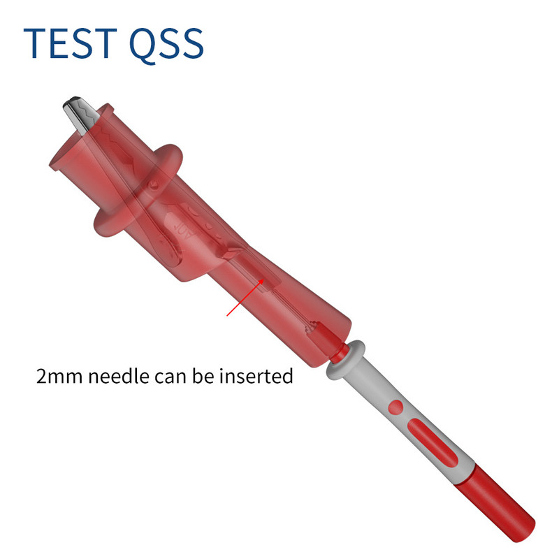 QSS 10PCS izolacijskih krokodilskih stezaljki s metalnom utičnicom od 2 mm u obliku krokodila, ispitna stezaljka za sondu Q.60009