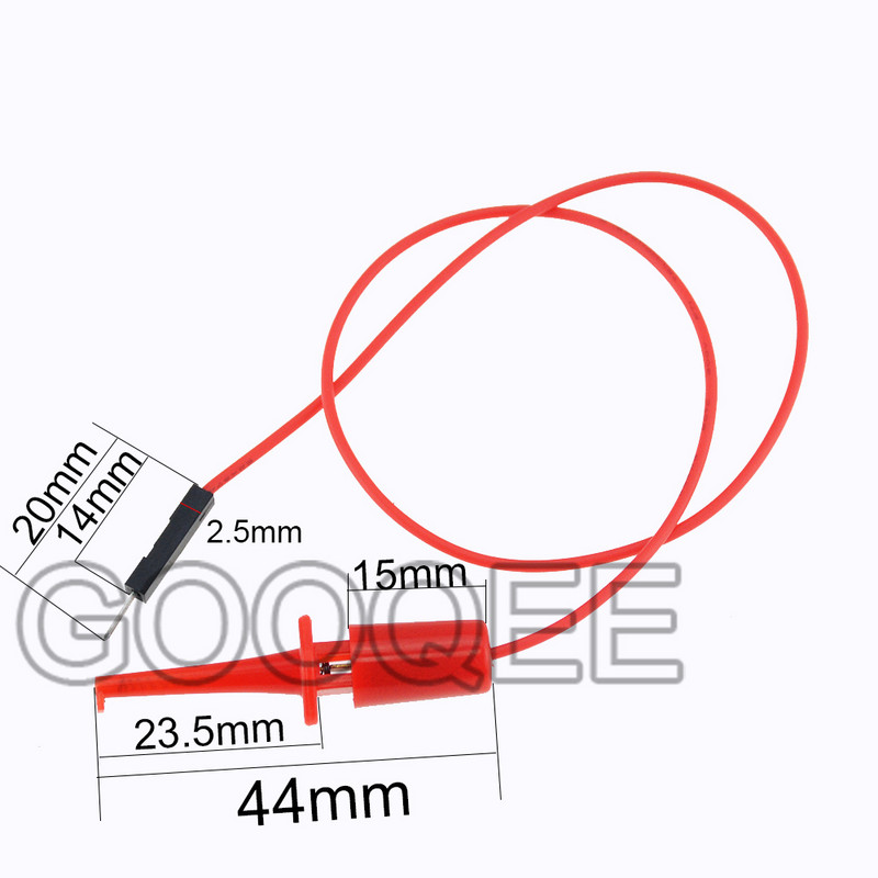 6PCS Muška linija glave 30CM do mini jednostruke ispitne kuke, ispitna kuka, testna kuka, okrugla krokodilska kuka, testna kuka, kuka za spajanje žice