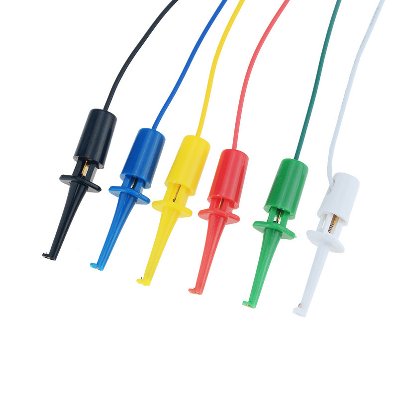 6PCS Muška linija glave 30CM do mini jednostruke ispitne kuke, ispitna kuka, testna kuka, okrugla krokodilska kuka, testna kuka, kuka za spajanje žice