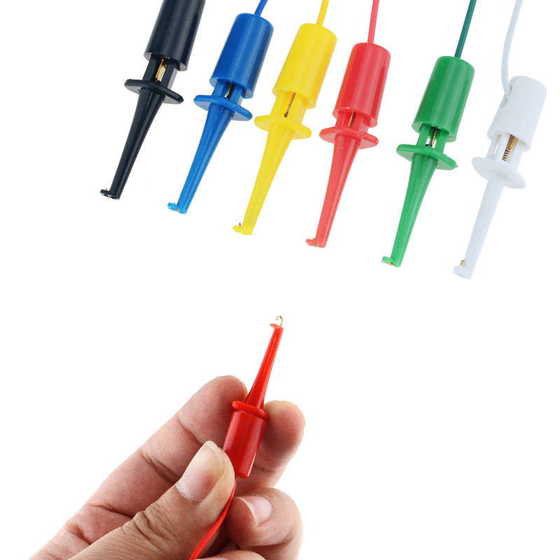 6PCS Muška linija glave 30CM do mini jednostruke ispitne kuke, ispitna kuka, testna kuka, okrugla krokodilska kuka, testna kuka, kuka za spajanje žice