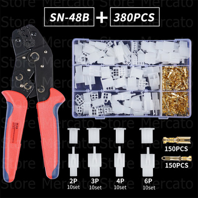 580/380/200Pcs 2/3/4/6/9pin žičane konektorske kliješta Automobilske električne muške ženske stezaljke Spoj utikača Automobilski brod Motocikl