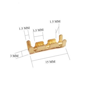 500Pcs 0.5-1.5 mm Bullet Terminal Автомобилни конектори Електрически раздел U-образен проводник Конектор Диаметър Щифт Женски мъжки костюм Обвивка