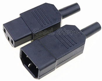 Нова цена на едро 10A 250V черен IEC C13 мъжки щепсел Rewirable Power Connector 3-pin ac Socket
