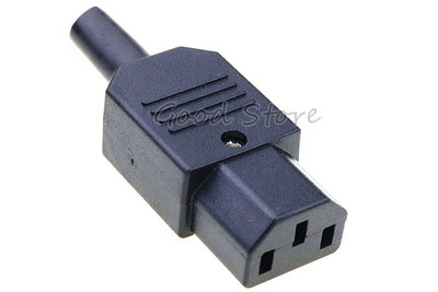 Nova veleprodajna cijena 10A 250V crni IEC C13 muški utikač 3-pinska izmjenična utičnica koji se može ponovno ožičiti