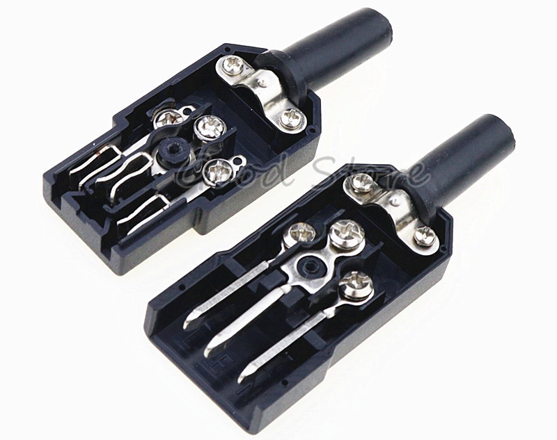 Nova veleprodajna cijena 10A 250V crni IEC C13 muški utikač 3-pinska izmjenična utičnica koji se može ponovno ožičiti