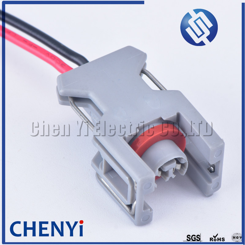 2 kontaktų Delphi 1,5 mm vandeniui atspari automobilių jungtis kuro dyzelino purkštuko kuro bėgio kištukas T15 10811963 240PC024S8014 su 15 cm laidu