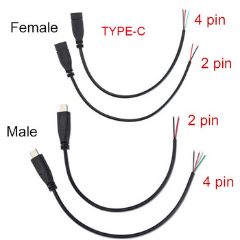 5 вида проводник Micro USB 2.0 Type-C AUX моно конектор Захранване Удължителен кабел Зарядно устройство Мъжки към женски 2-пинов 4-пинов кабел за данни