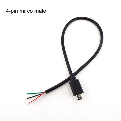 5 vrsta žica Micro USB 2.0 Type-C AUX Mono konektor Napajanje Produžni kabel Punjač Muški na ženski 2-pinski 4-pinski podatkovni vod