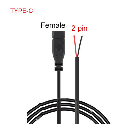 5 vrsta žica Micro USB 2.0 Type-C AUX Mono konektor Napajanje Produžni kabel Punjač Muški na ženski 2-pinski 4-pinski podatkovni vod
