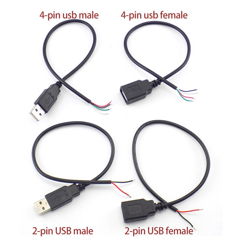 5 vrsta žica Micro USB 2.0 Type-C AUX Mono konektor Napajanje Produžni kabel Punjač Muški na ženski 2-pinski 4-pinski podatkovni vod