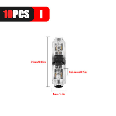 5/10kom 2-pinski priključni žičani konektor za brzo spajanje električnih kabelskih stezaljki za žice Ožičenje 8-22AWG LED auto konektori