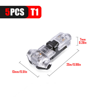 5/10kom 2-pinski priključni žičani konektor za brzo spajanje električnih kabelskih stezaljki za žice Ožičenje 8-22AWG LED auto konektori