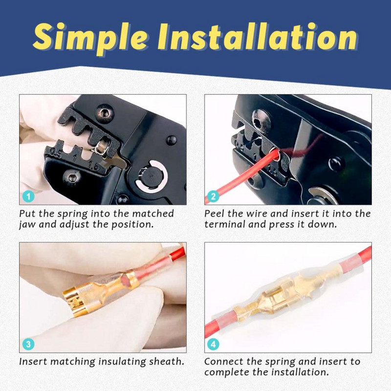 135/540/1051PCS muški ženski konektor žičane stezaljke za stezanje žice s izolacijskim rukavom Komplet asortimana 2,8 mm/ 4,8 mm/6,3 mm