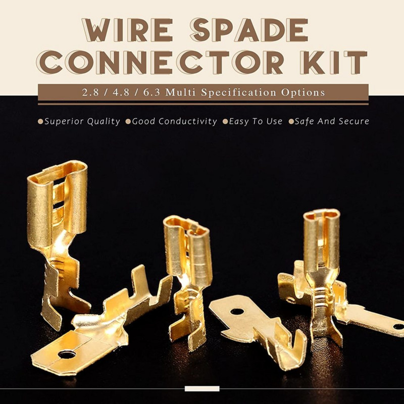 135/540/1051PCS muški ženski konektor žičane stezaljke za stezanje žice s izolacijskim rukavom Komplet asortimana 2,8 mm/ 4,8 mm/6,3 mm