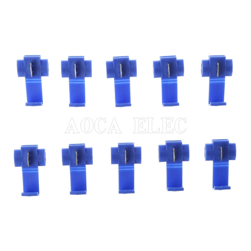 AUTO 10 vnt. 2 kontaktų T formos laidų kabelių jungtys gnybtai suspaudimo užraktas greitas sujungimas elektrinis automobilio garso rinkinio įrankis