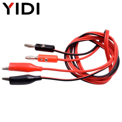 1M Dvostruka žica multimetra Testna sonda Krokodil aligatorske kopče 35 mm banana utični konektor 4 mm električni kabel