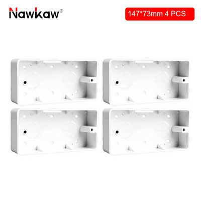 Nawkaw 118 tipa ārējās montāžas tumšā kārba Uzklājiet uz ASV AU standarta slēdzi un kontaktligzdas balto sadales kārbu