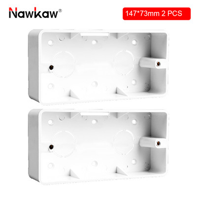 Nawkaw 118 tipa ārējās montāžas tumšā kārba Uzklājiet uz ASV AU standarta slēdzi un kontaktligzdas balto sadales kārbu