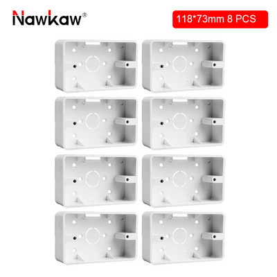 Nawkaw 118 tipa ārējās montāžas tumšā kārba Uzklājiet uz ASV AU standarta slēdzi un kontaktligzdas balto sadales kārbu