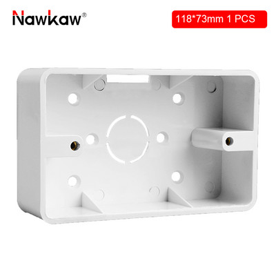 Nawkaw 118 tipa ārējās montāžas tumšā kārba Uzklājiet uz ASV AU standarta slēdzi un kontaktligzdas balto sadales kārbu