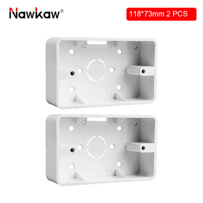 Nawkaw 118 tipa ārējās montāžas tumšā kārba Uzklājiet uz ASV AU standarta slēdzi un kontaktligzdas balto sadales kārbu