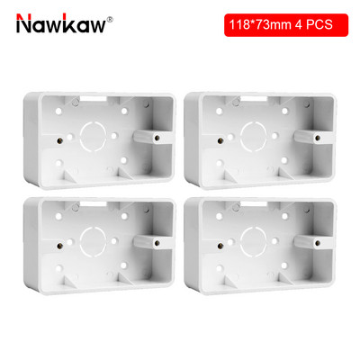 Nawkaw 118 tipa ārējās montāžas tumšā kārba Uzklājiet uz ASV AU standarta slēdzi un kontaktligzdas balto sadales kārbu
