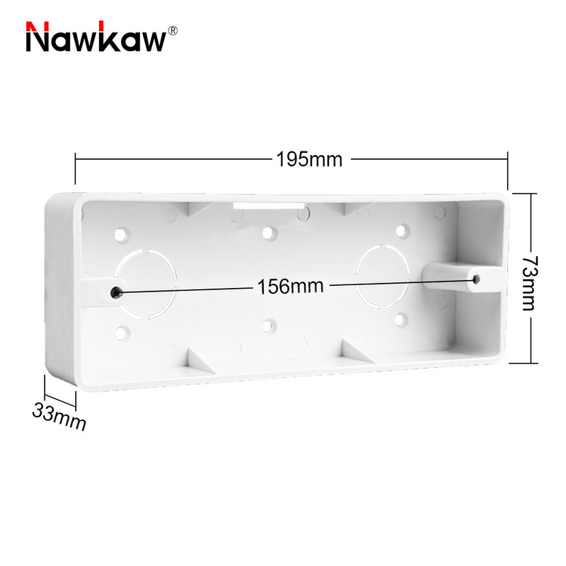 Nawkaw 118 tipa ārējās montāžas tumšā kārba Uzklājiet uz ASV AU standarta slēdzi un kontaktligzdas balto sadales kārbu