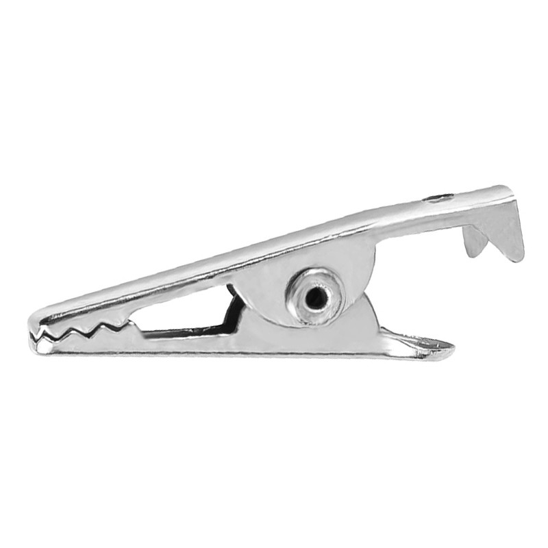 100 KOM 1,06 IN / 27 mm mini metalne aligatorske stezaljke, stezaljke u obliku krokodila Srebrne stezaljke presvučene poniklanom oprugom.