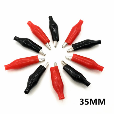 10tk/partii 28MM 35MM 45MM metallist alligaatoriklamber S4 krokodilli elektriline klamber sondimõõturi testimiseks must punane dropshipping