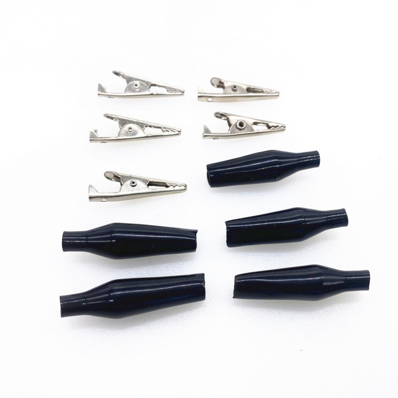 10tk/partii 28MM 35MM 45MM metallist alligaatoriklamber S4 krokodilli elektriline klamber sondimõõturi testimiseks must punane dropshipping