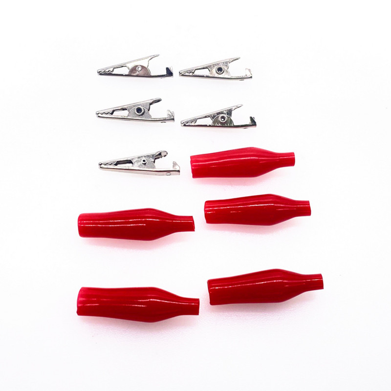 10tk/partii 28MM 35MM 45MM metallist alligaatoriklamber S4 krokodilli elektriline klamber sondimõõturi testimiseks must punane dropshipping