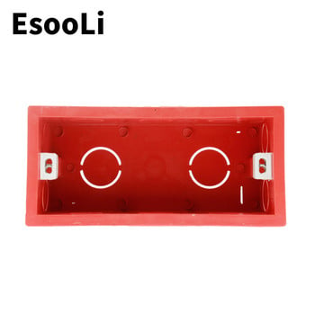 EsooLi White Super Quality 144mm*67,5mm Εσωτερική κασέτα πλάτης τοποθέτησης για 154mm*72mm Διακόπτης αφής τοίχου και υποδοχή USB