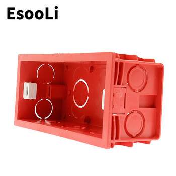 EsooLi White Super Quality 144mm*67,5mm Εσωτερική κασέτα πλάτης τοποθέτησης για 154mm*72mm Διακόπτης αφής τοίχου και υποδοχή USB