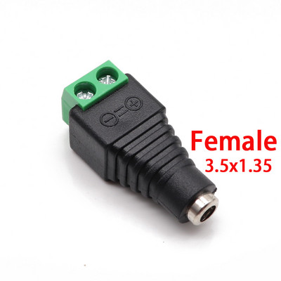 Vīrišķais līdzstrāvas kontaktdakšas savienotājs 2,1 mm x 5,5 mm 2,5 mm x 5,5 mm 1,35 mm x 3,5 mm, nav nepieciešams metināt līdzstrāvas spraudņa adapteri 12 V 24 V videonovērošanai