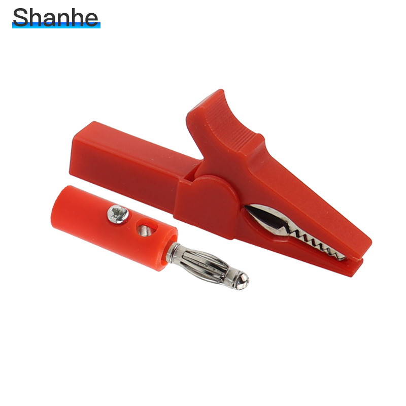 55 mm alligaatoriklamber + BANAANIPISTIK, testsond 4 mm banaanipistiku kaabliklambritega