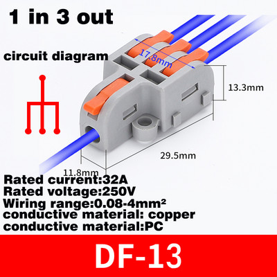 5kom Brzi univerzalni kompaktni vodič Razvodna kutija Opružni spoj Terminalni blok Utisni žičani konektor Razdjelnik električnih kabela