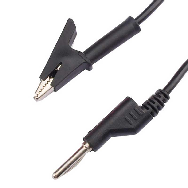 1M kahe otsaga testjuhe traatliin elektripinge 4 mm banaanipistik alligaatori klamber krokodill 8A-12A multimeeter DIY testjuhtmed