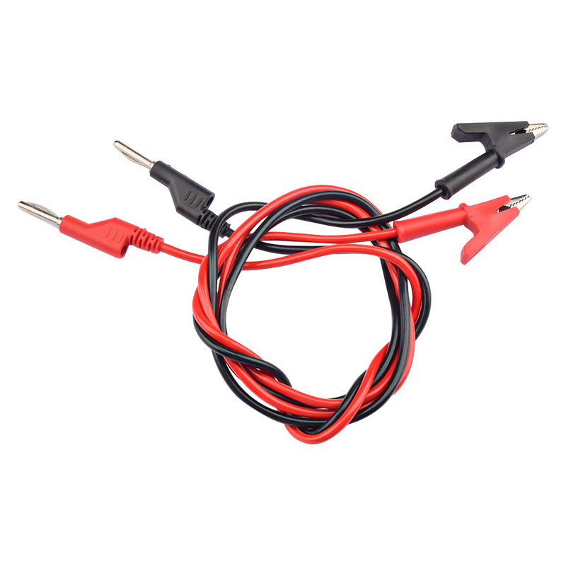 1M kahe otsaga testjuhe traatliin elektripinge 4 mm banaanipistik alligaatori klamber krokodill 8A-12A multimeeter DIY testjuhtmed