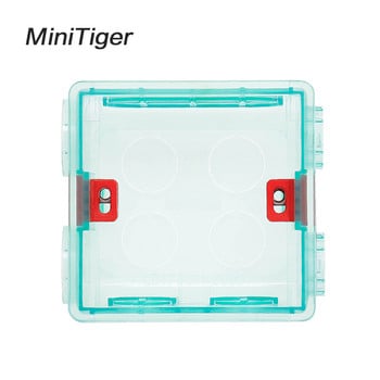 Minitiger 86mm*83mm*50mm регулируема прозрачна монтажна кутия вътрешна касета за 86 тип WIFI сензорен превключвател и USB гнездо